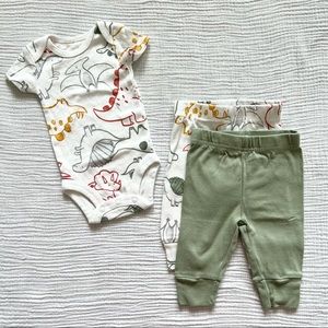 Just One You by Carter’s 0-3M Dino Bodysuit and Pants Bundle